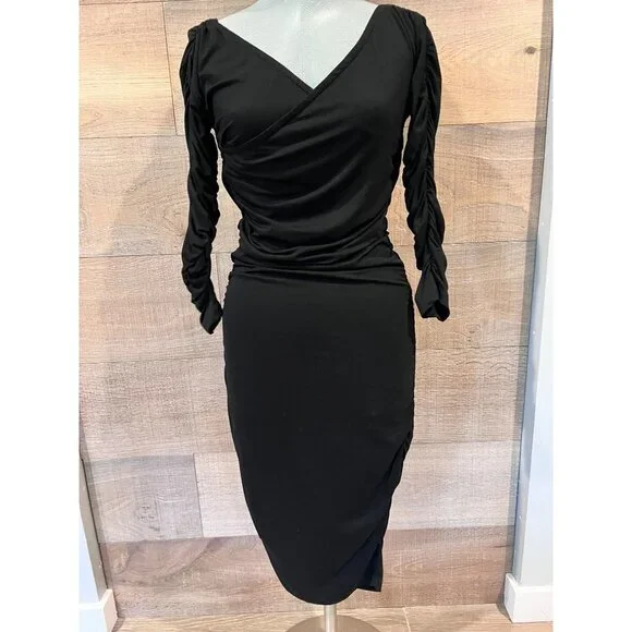 BAUM UND PFERDGARTEN Black Midi dresses Size S - Picture 4 of 10